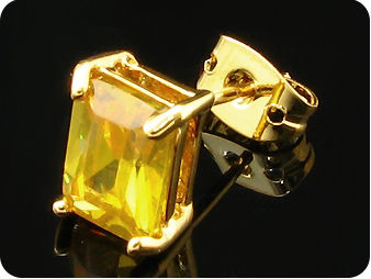 2x8mm Yellow Topaz Earrings
