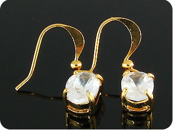 2x8mm Created Diamond Earrings