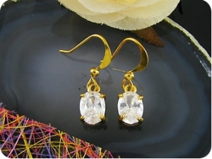 2x8mm Created Diamond Earrings