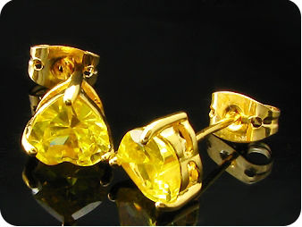 2x7mm Yellow Topaz Earrings