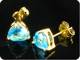 2x7mm Blue Sapphires Earrings