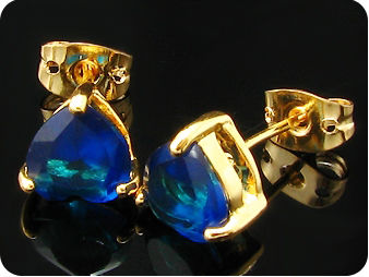 2x7mm Blue Sapphire Earrings