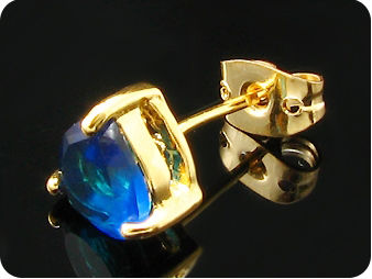 2x7mm Blue Sapphire Earrings