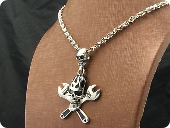 Stylish Garage Skull Style Stainless Steel Men Pendant