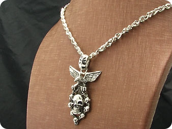 Mysterious The Gates Of Hell Solid Steel Men Pendant