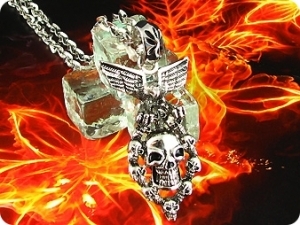 Mysterious The Gates Of Hell Solid Steel Men Pendant