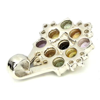 MULTICOLOR SAPPHIRE AND AMETHYST PENDANT