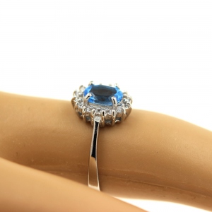 Bague Topaze bleu