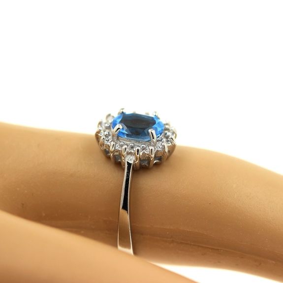 Bague Topaze bleu