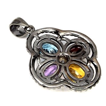 Amethyst, Citrine, Garnet, blue Topaz PENDANT