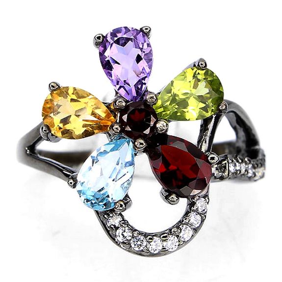 Amethyst, Garnet, Peridot, Citrine, Topaz RING