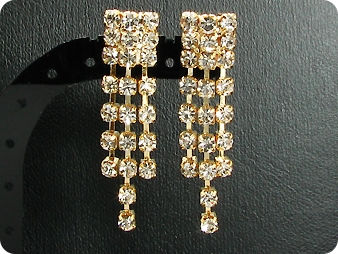 130x3mm Simulated Diamonds Necklace Earrings Set