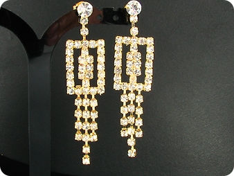 120 x 3mm White Simulated Diamonds Necklace Earrings Set