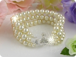 224x6~12mm White Pearl + Created Diamond Necklace Bracelet Earrings Set