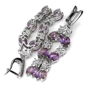 Amethyst, Topaz EARRINGS