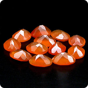 13.33CT. AAA RICH ORANGE CORNELIAN 12pcs AFRICA