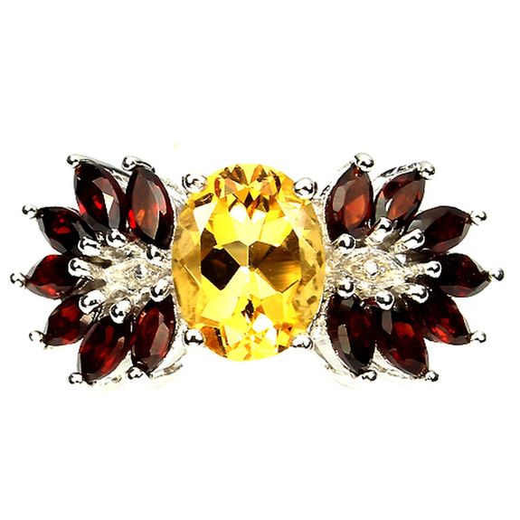 Citrine Garnet RING