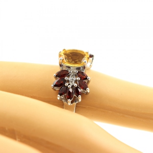 Citrine Garnet RING