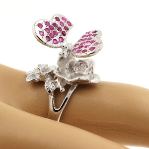RUBY BUTTERFLY RING