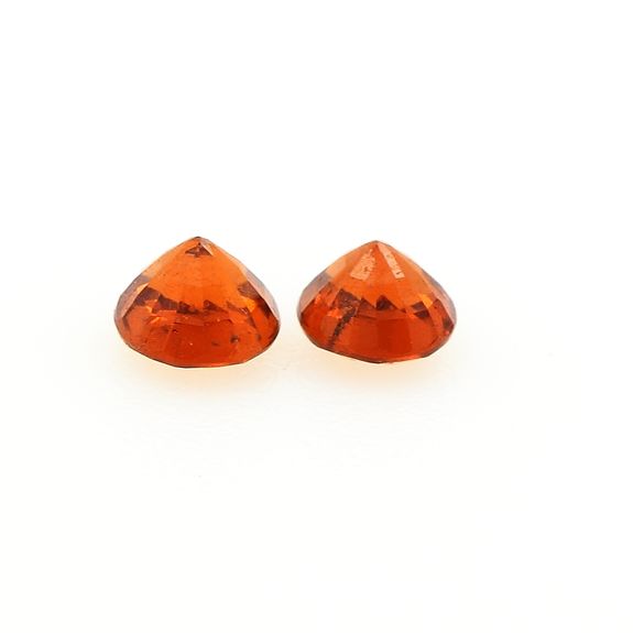 0.46 cts 2 GRENAT SPESSARTITE ORANGE. IF