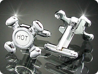 Hot & Cold Water Tag Cufflink