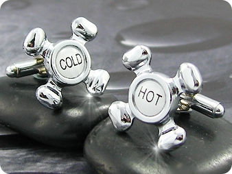Hot & Cold Water Tag Cufflink
