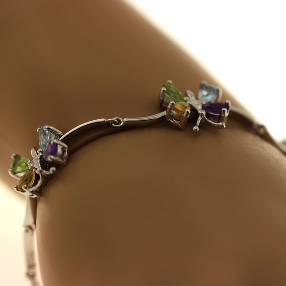 BRACELET AMETHYSTE CITRINE PERIDOT