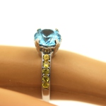 BLUE ZIRCON & YELLOW SAPPHIRE RING