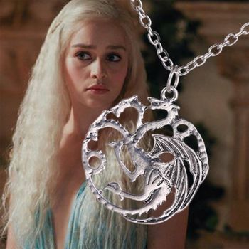 Pendentif Collier Game Of Thrones Targaryen Sigil Dragon