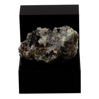 Bournonite, Quartz, Fluorite, Pyrite.