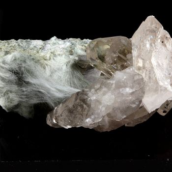 Smoked quartz & Byssolite.