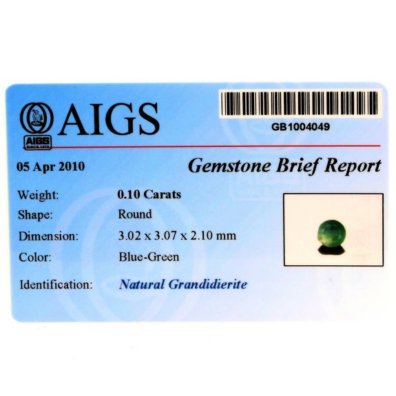 0,11 cts GRANDIDIERITE