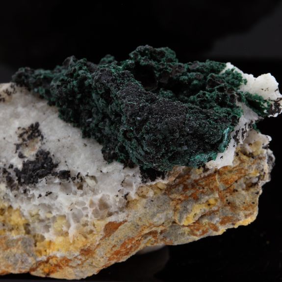 Malachite on Quartz.