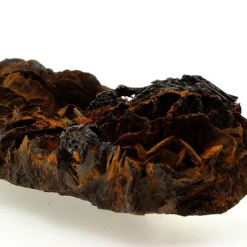 Pyrolusite and Goethite on Siderite.