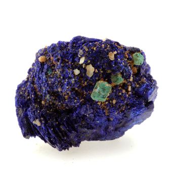 Chessylite ( Azurite ) + Cuprite. 62.16 ct.