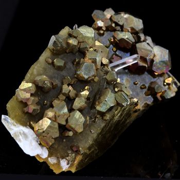 Pyrite, Siderite, Quartz.