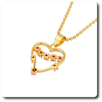 8x2mm Red Ruby Pendant