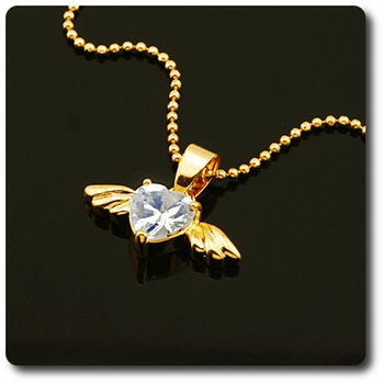 1x7 mm Simulated Diamond Pendant