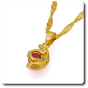 6 mm Red Ruby Pendant