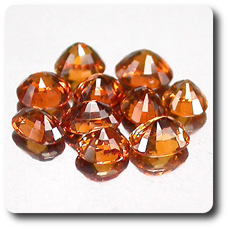 6.37 cts LOT DE 10 GRENAT SPESSARTITE . IF-VVS