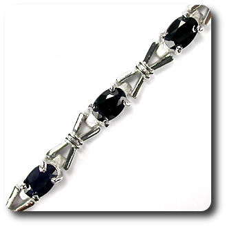 BLACK BLUE SAPPHIRE BRACELET