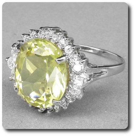 YELLOW QUARTZ RING