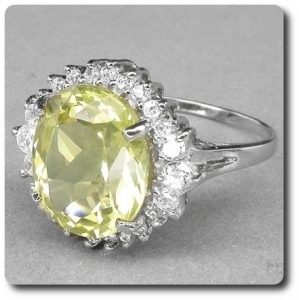 YELLOW QUARTZ RING