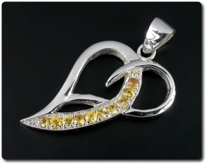 PENDENTIF SAPHIR JAUNE