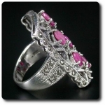 RUBY & MARCASITE RING