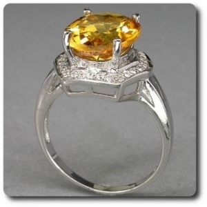 YELLOW CITRINE RING