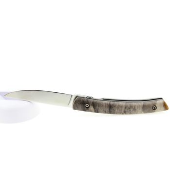 Couteau LE THIERS® manche Jaspe, lame inox, ressort guilloché.