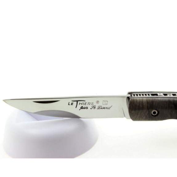Couteau LE THIERS® manche Jaspe, lame inox, ressort guilloché.