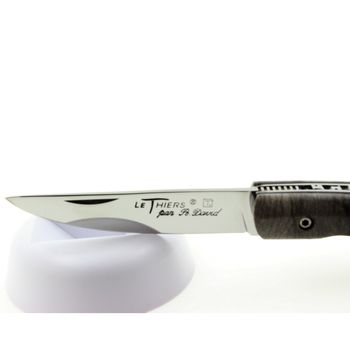 Couteau LE THIERS® manche Jaspe, lame inox, ressort guilloché.