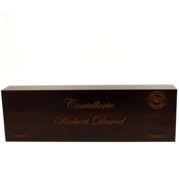 Couteau LE THIERS® manche Jaspe, lame Damas, ressort guilloché.